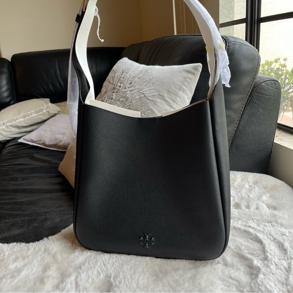 Brand new tory burch Black Leather tote Bag - Picture 2 of 7